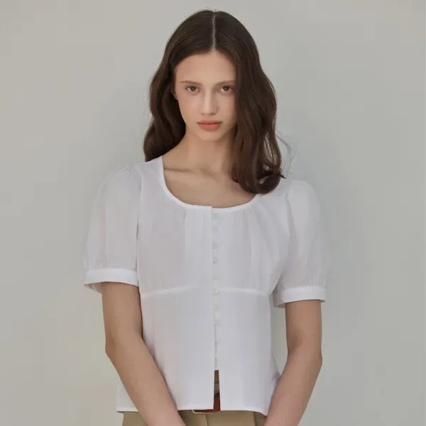 Shirring Half Blouse_3Color