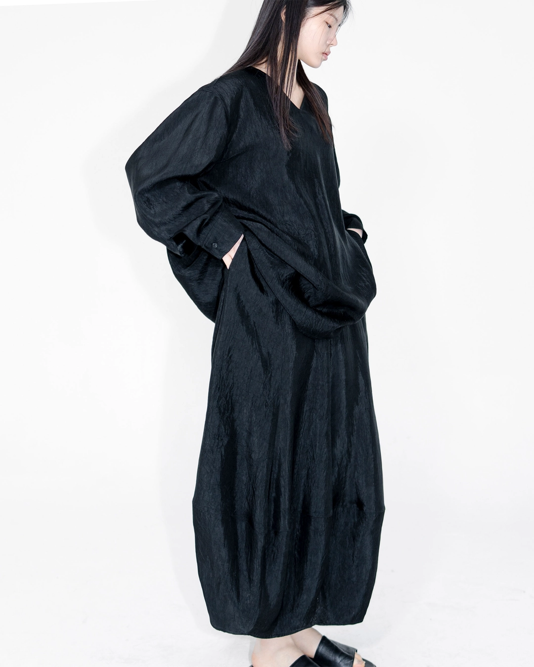 유노이아 acetate v neck shirt (open, 단독 주문 시 선발송) 상품 이미지 2