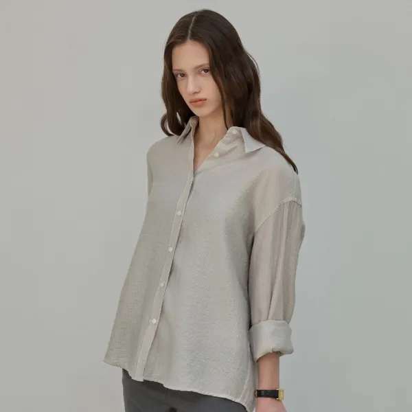 Sheer Stripe Shirts_2Color