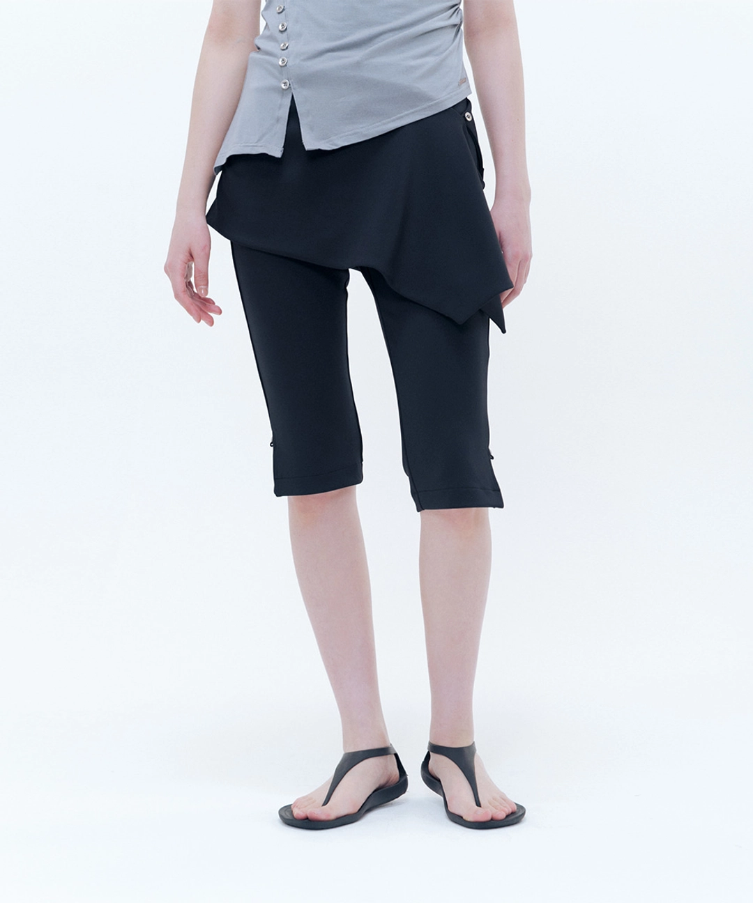 미세키서울 Capri wrap skirt pants SET BLACK 상품 이미지 2