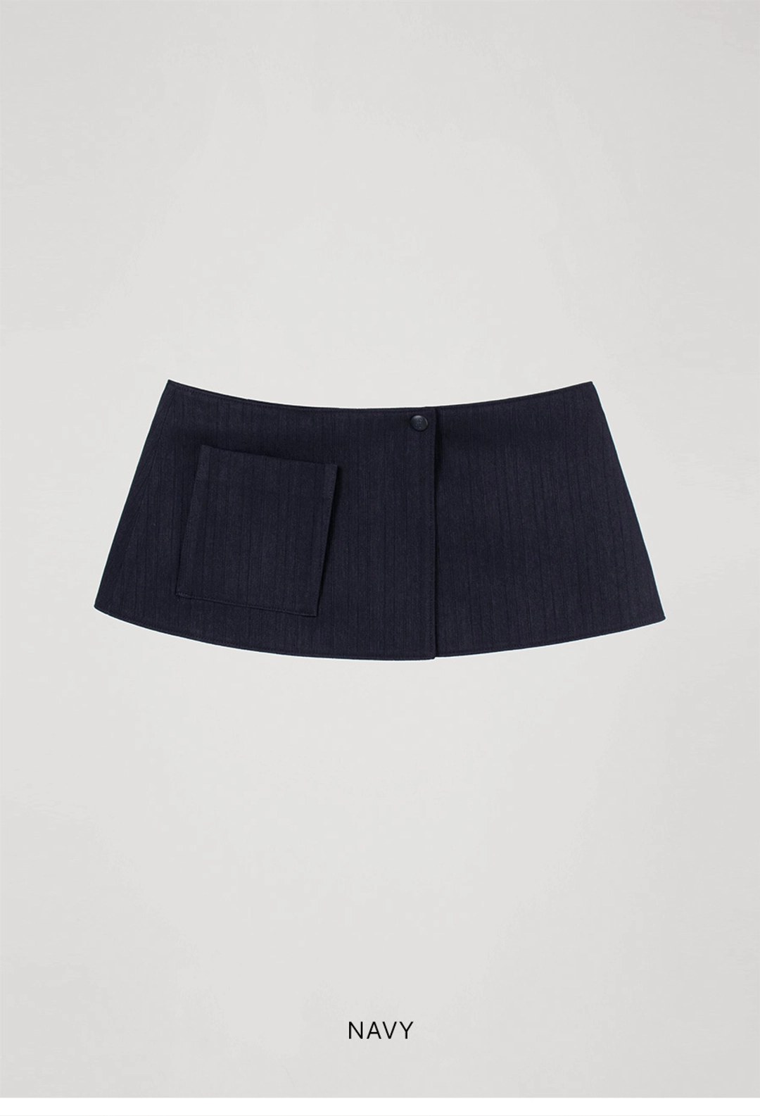 오버듀플레어 JACQUARD SKIRT BELT_NAVY 상품 이미지 3