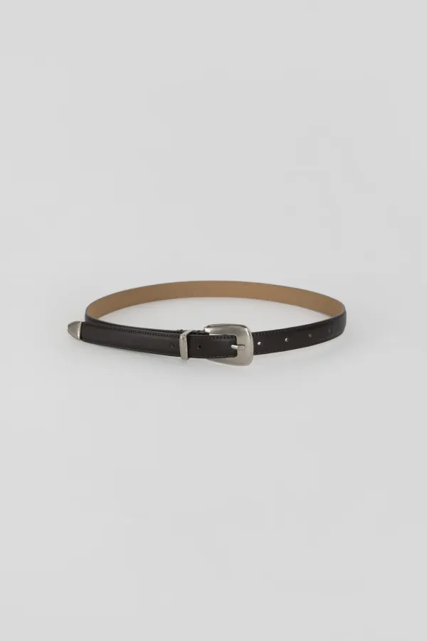[Exclusive] Cow Leather Western Belt_Brown