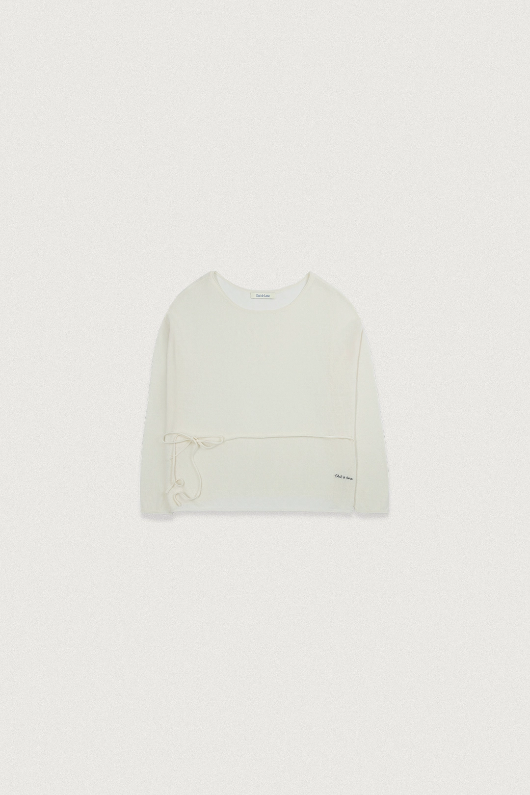 샤드라마 LINEN BOAT NECK KNIT [IVORY] 상품 이미지 1