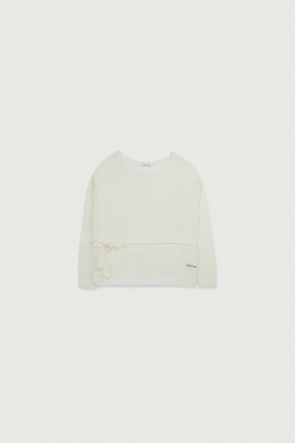 LINEN BOAT NECK KNIT [IVORY]