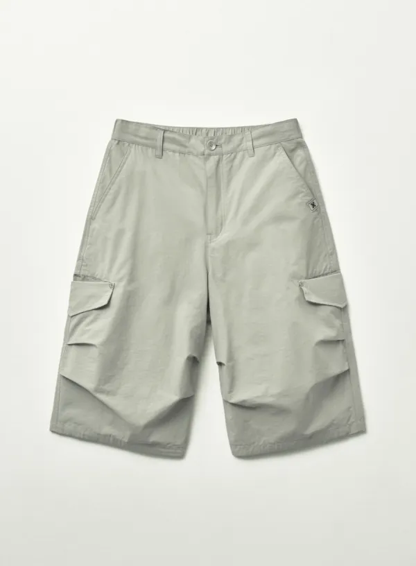 Nylon Parachute Shorts - Gray