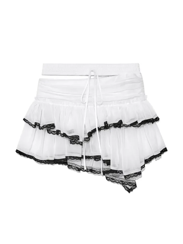ANGEL PALM MIDI SKIRT (WHITE)