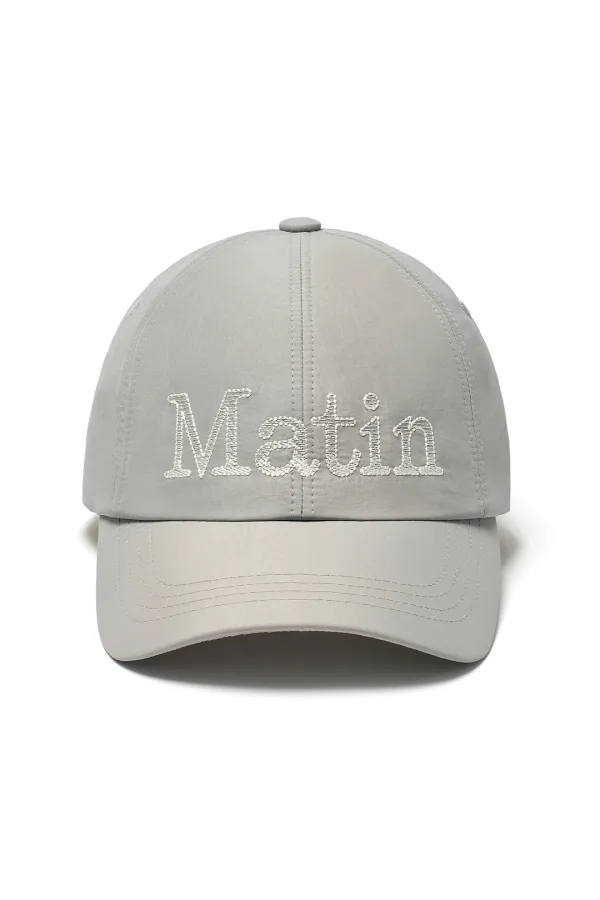 MATIN GLOSSY BALL CAP IN GREY