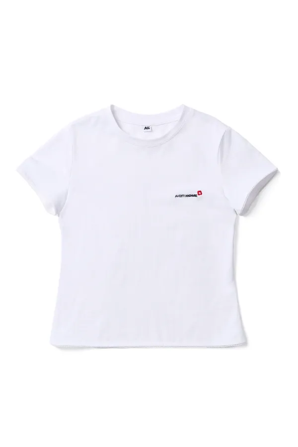 Lace Logo Tee White