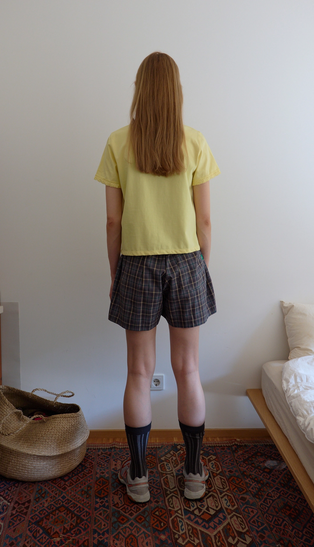 노컨텐츠 196. Check Belt Half Pants _ Charcoal 상품 이미지 2