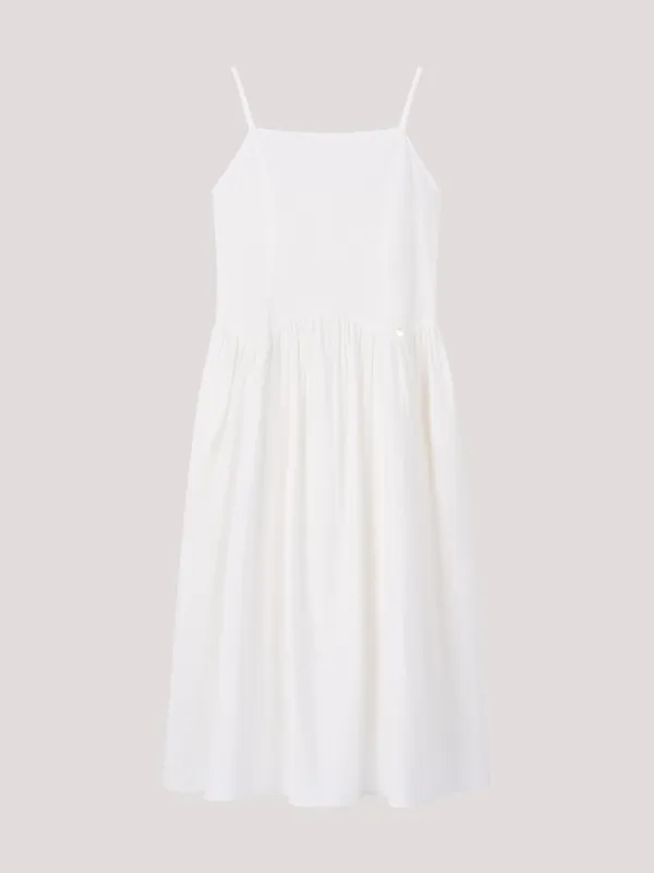Shirring long Dress_Ivory