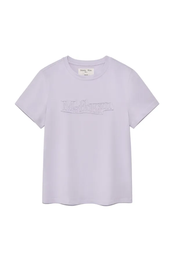 APPLIQUE LOGO PATCH TOP IN LILAC