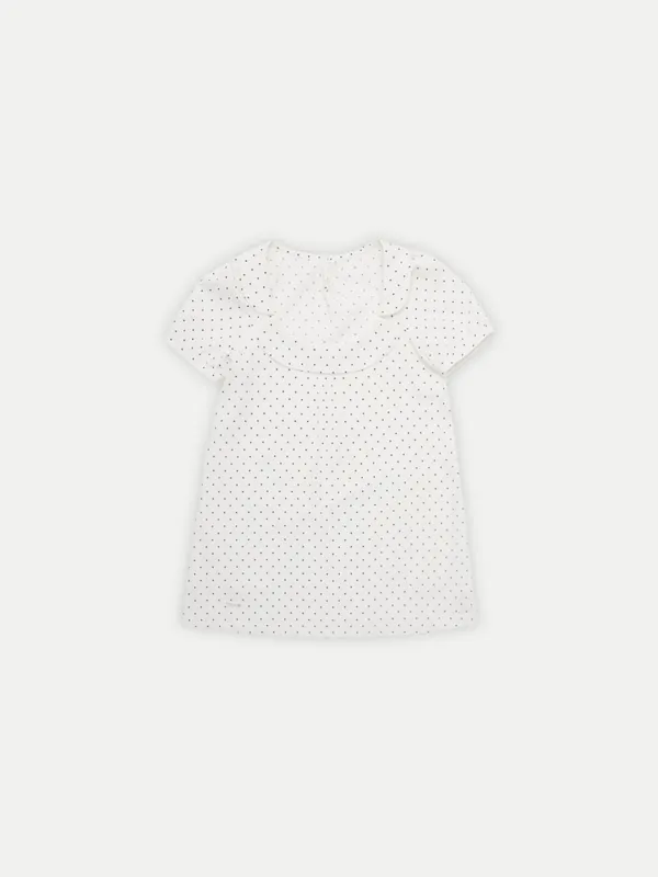✲ 3RD MORNING GLORY MINI DRESS WHITE DOT