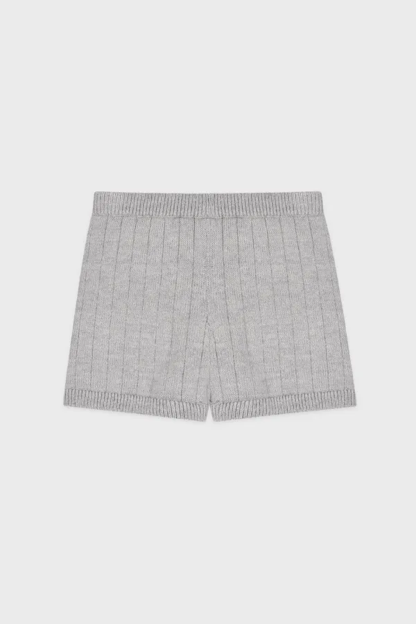 Basic Knit Shorts (Light Melange Grey)