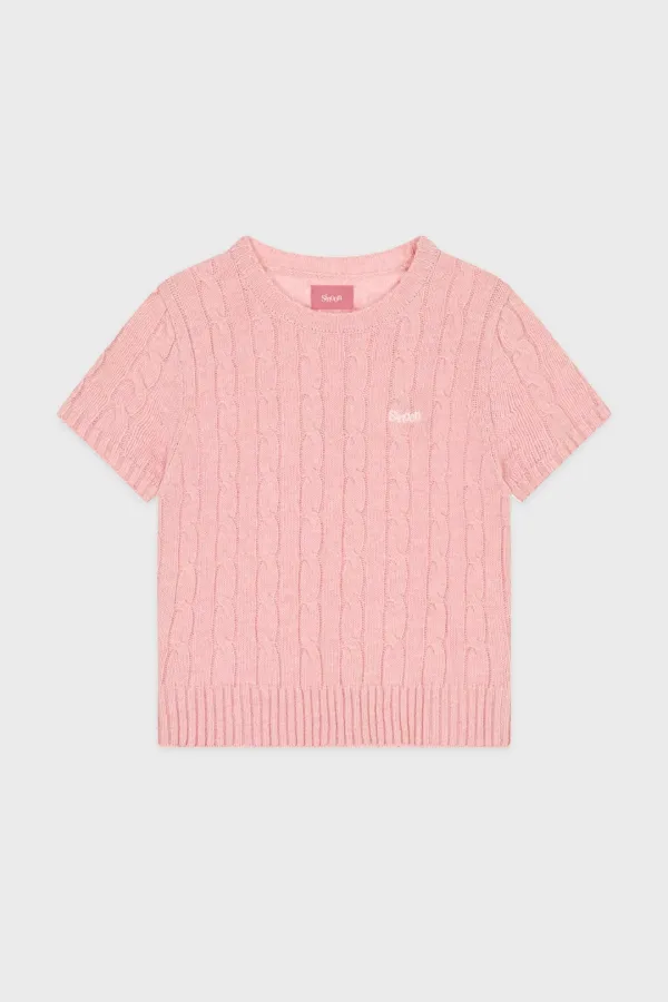 Sinoon Logo Twisted Knit (Melange Pink)