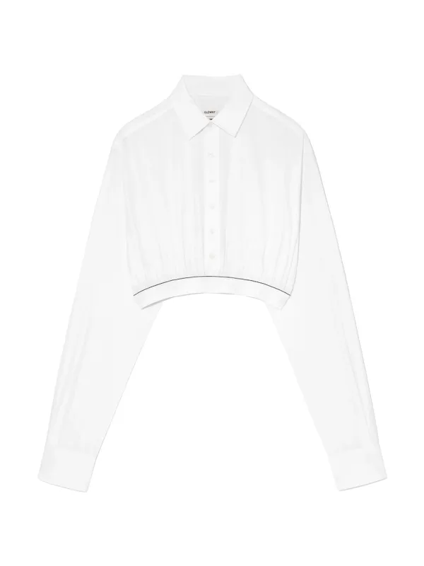 WILLY CROP SHIRT (WHITE STRIPE)