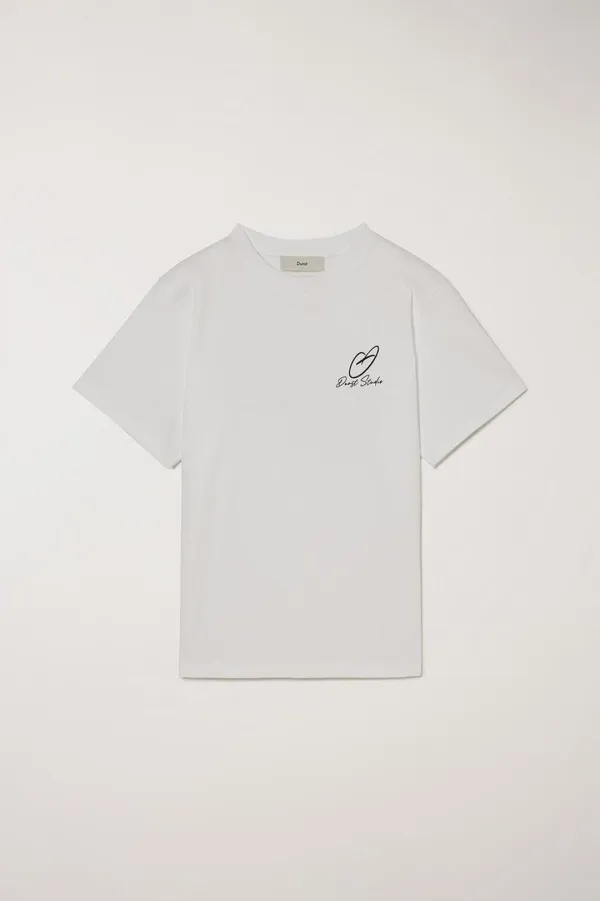 UNISEX HEART D LOGO T-SHIRT OFF WHITE_UDTS5B140OW
