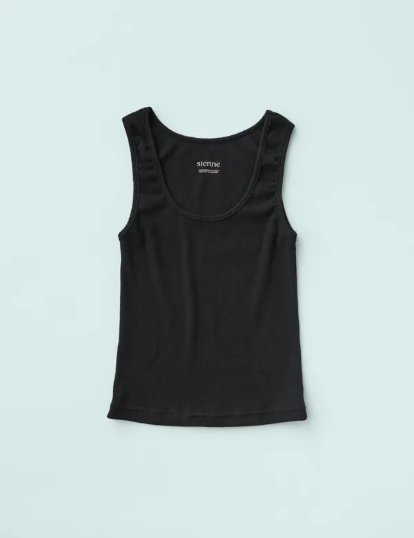 Essential Sleeveless Top (Black)