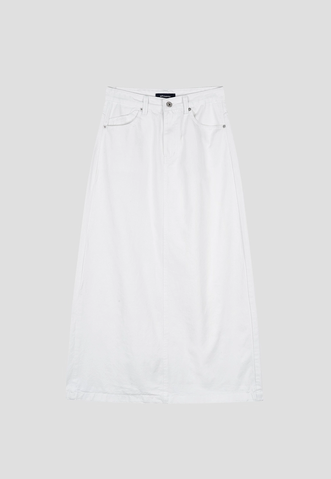 오픈도어 [M,L- size 6월 4일 순차배송] 6poket denim long skirt ivory 상품 이미지 3