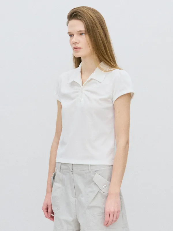 Shirring PK T_(Ivory)