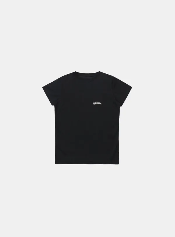 다크 클래식 로고 티셔츠 - 블랙