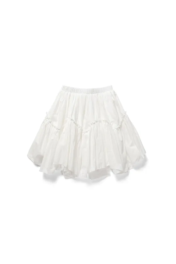 Wave frill skirt_ivory