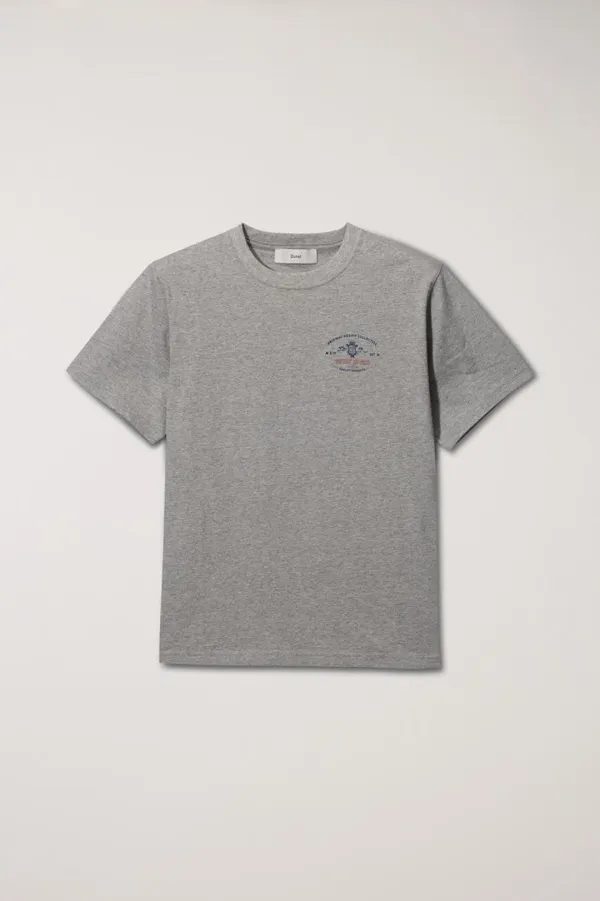UNISEX CUPID ARCH BACK LOGO T-SHIRT MELANGE GREY
