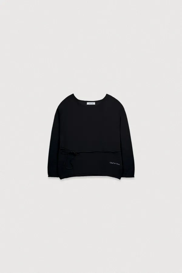 LINEN BOAT NECK KNIT