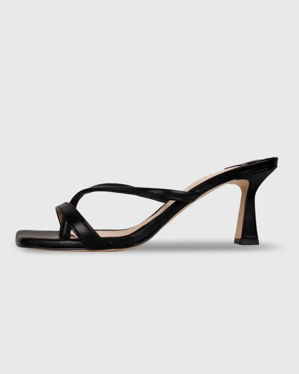 Cross Sandals Mule Black (Leather ver.)