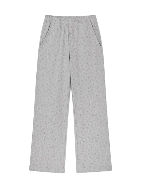 PROVINCE EYELET PANTS (FOG BOUQUET)