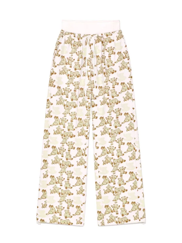 TEDDY CONTRAST TRACKSUIT PANTS (MILK BEAR)