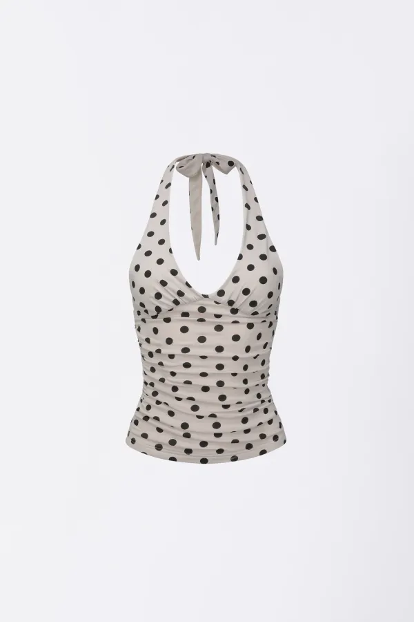 Dot Halter Top Raw