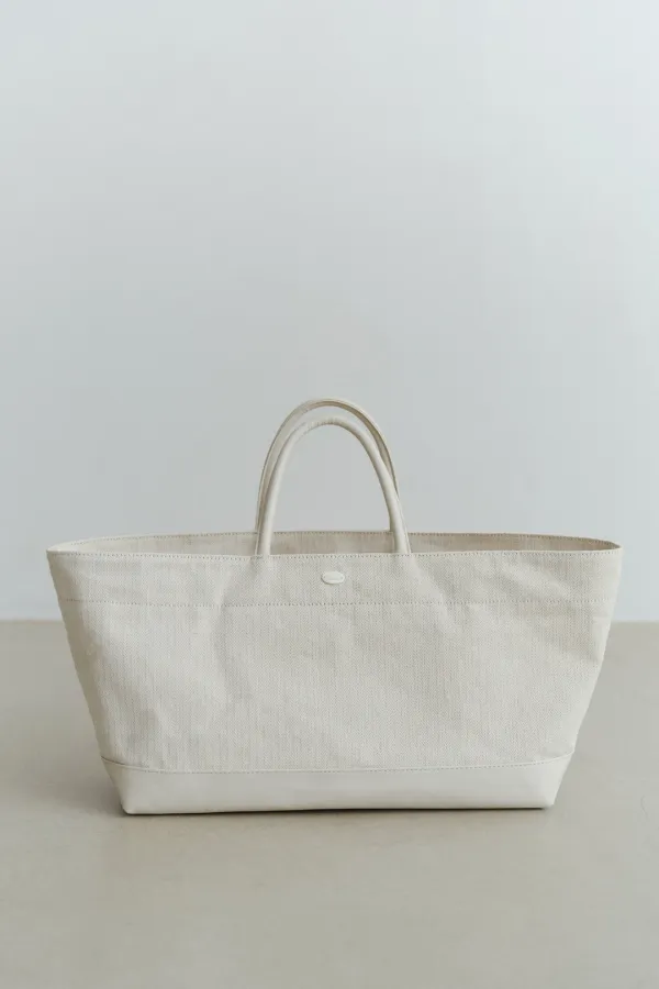 CANVAS BOAT BAG_HERRINGBONE BEIGE_OE2G2MBA40HBG