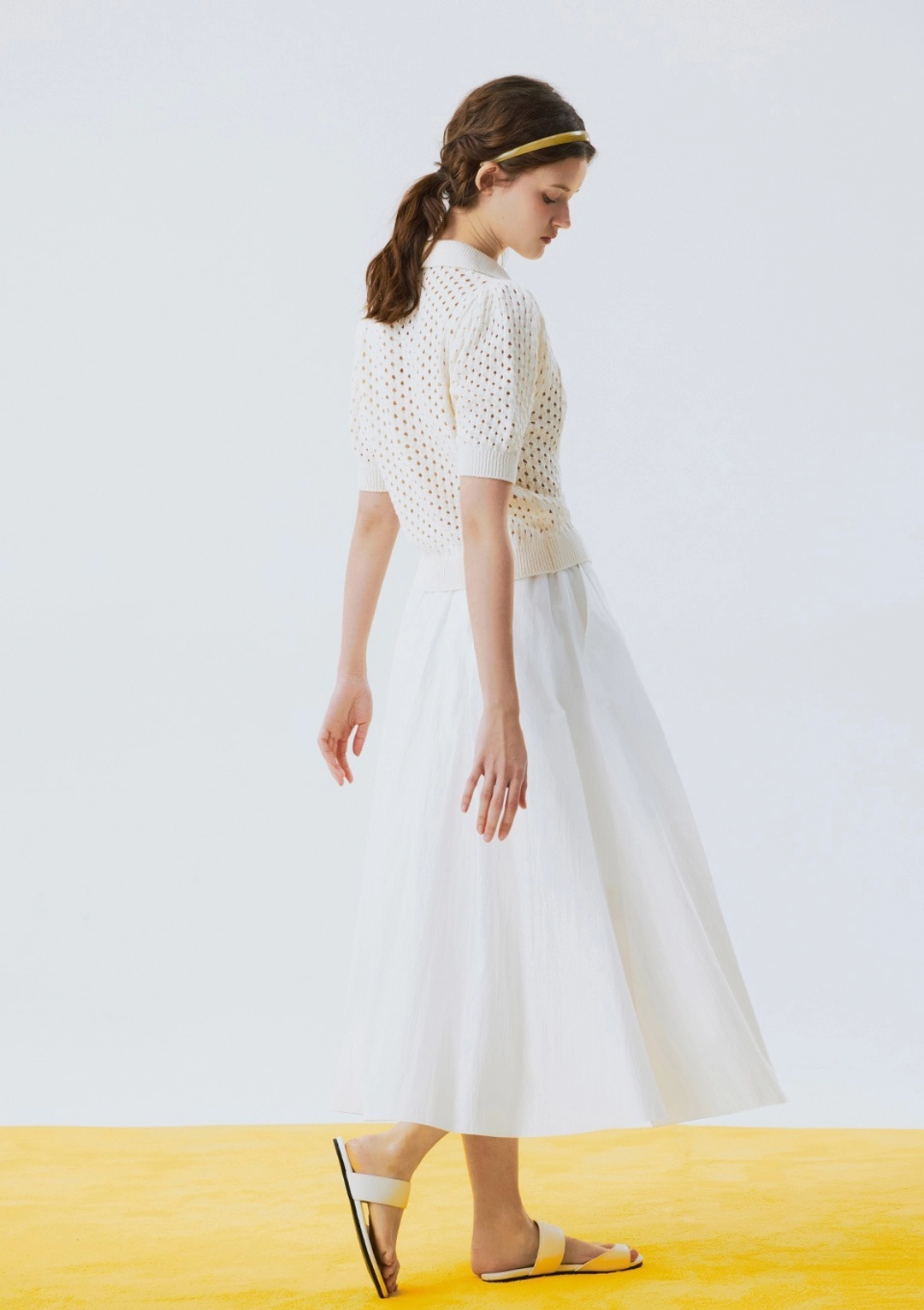 오픈도어 Cn irregularity skirt Ivory 상품 이미지 2