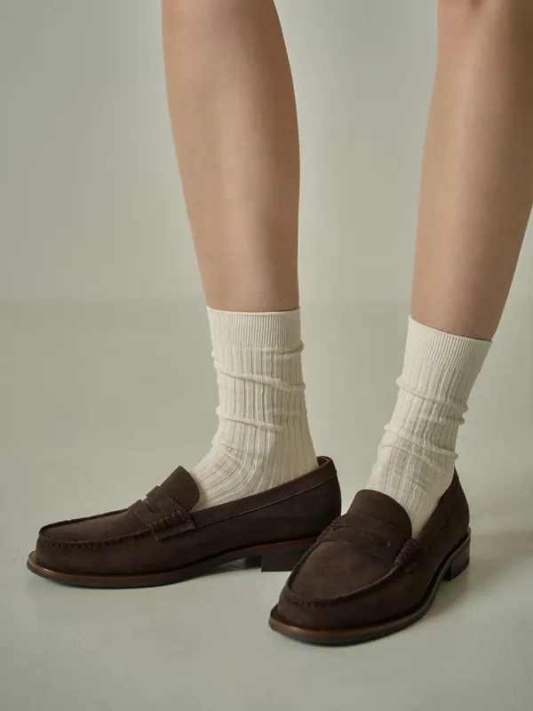 빈티지 페니로퍼_suede brown