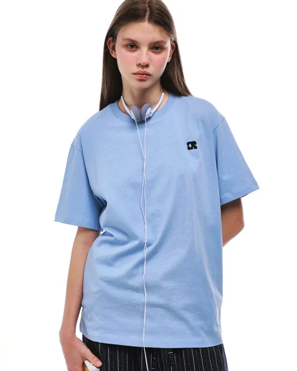 CENTAUR EMBLEM COMASA COTTON T-SHIRT_SKY BLUE