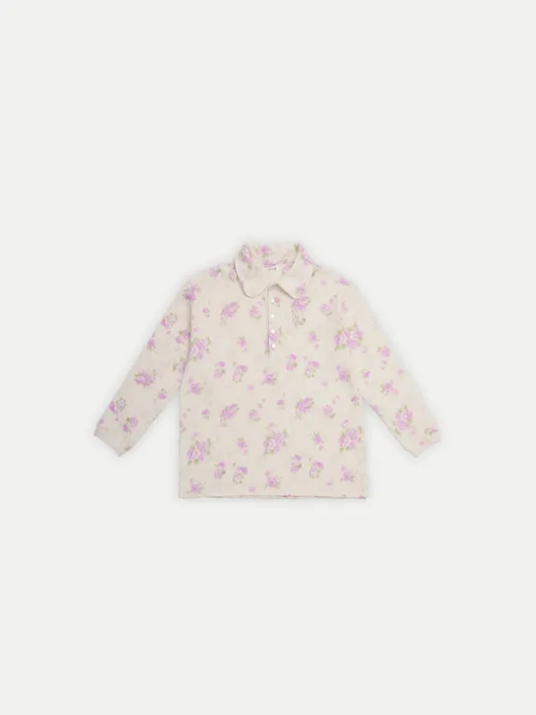 ✲ 10TH TULIP COLLAR OVERSIZED SHIRTS GRANDMA\'S ROSE