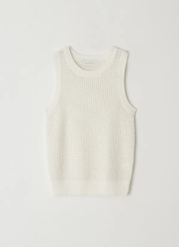 Net sleeveless knit (ivory)