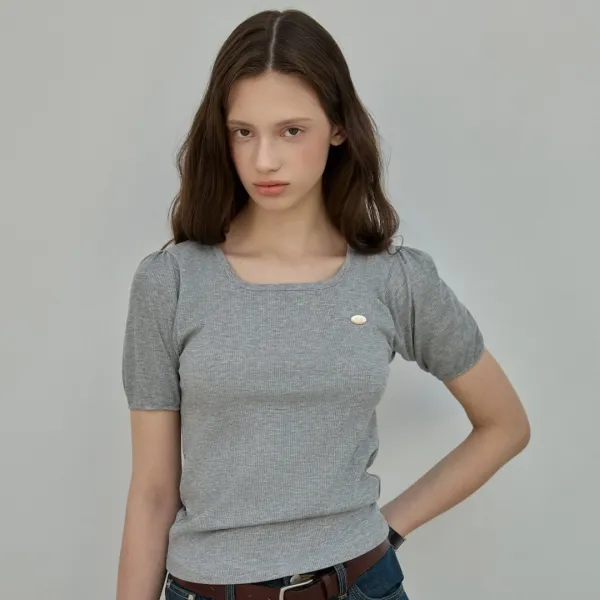 Rib Shirring Half Ts_3Color