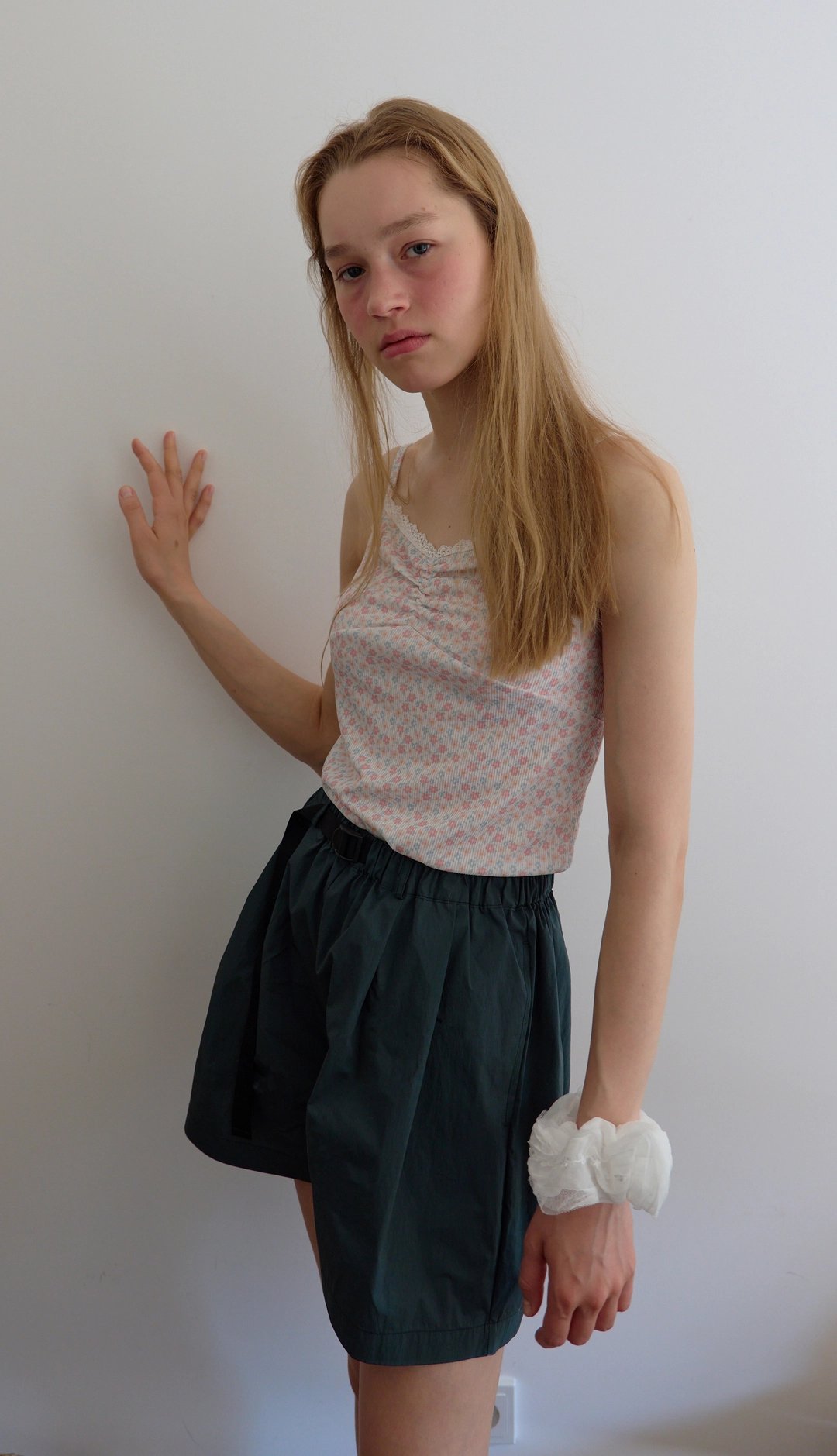 노컨텐츠 195. Belt Half Pants _ Dark Green 상품 이미지 2