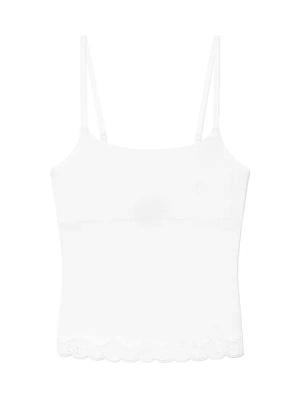 HEART LACE CAMI (WHITE)