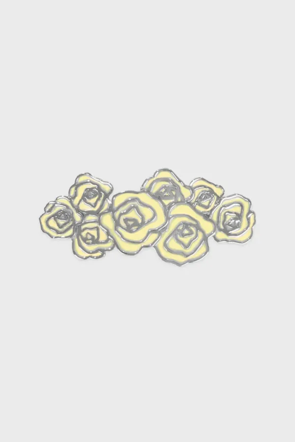 Rose Hair Barrette (Yellow)