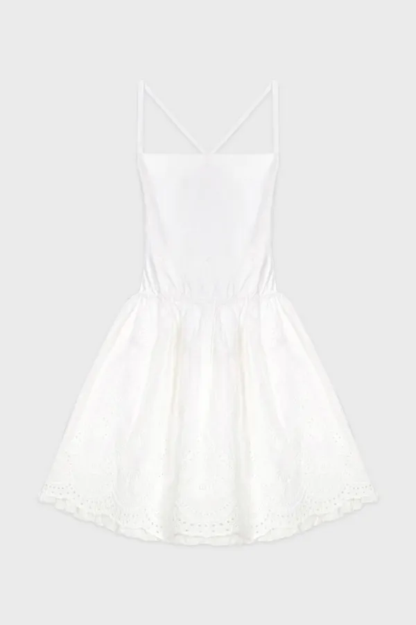Scallop Lace Layered Dress (Cream)
