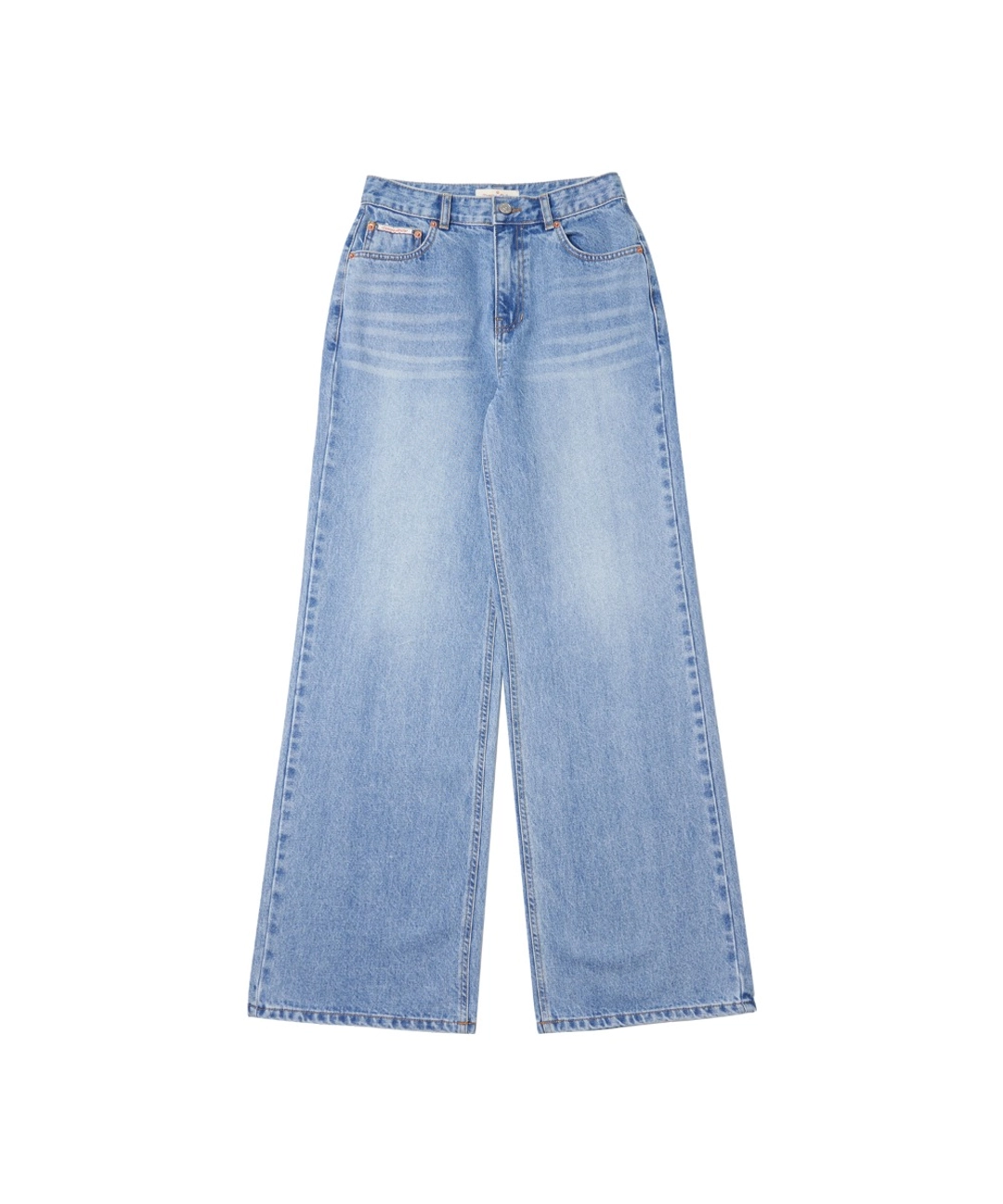 반원 아뜰리에 P3237 워시드 와이드 데님 팬츠_Light blue 상품 이미지 3