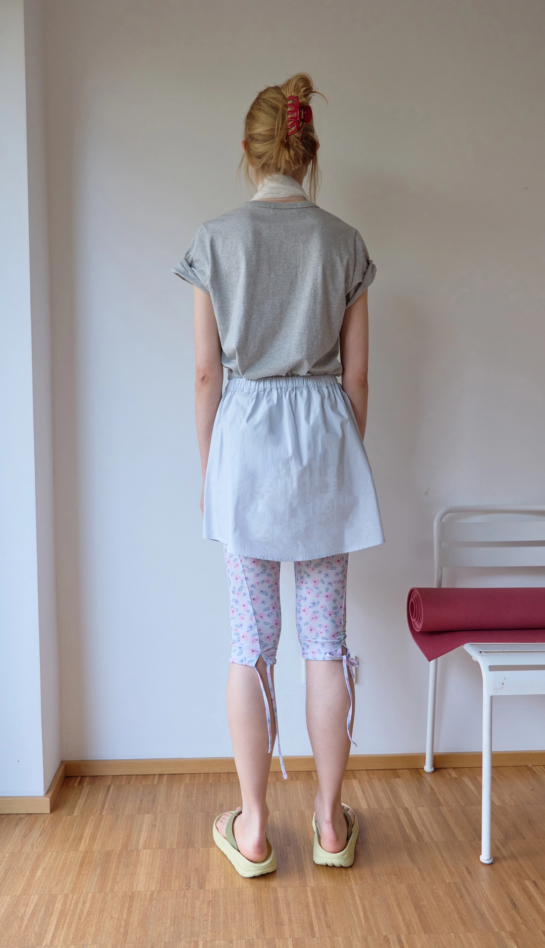 노컨텐츠 173. Button Mini Skirt _ Lightblue 상품 이미지 2