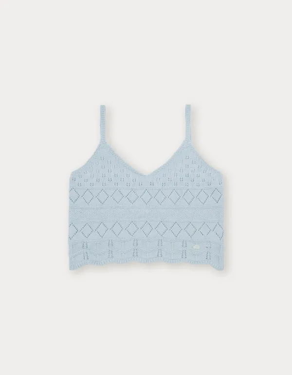 Plot Skashi Sleeveless Knit - Light Blue