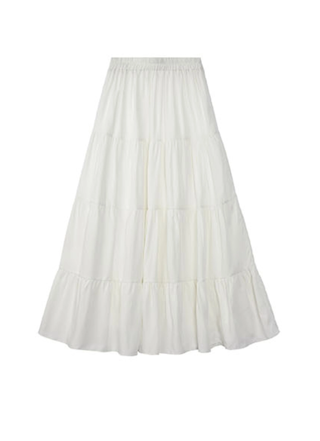쏘이르 TIERED LONG SKIRT - IVORY 상품 이미지 3