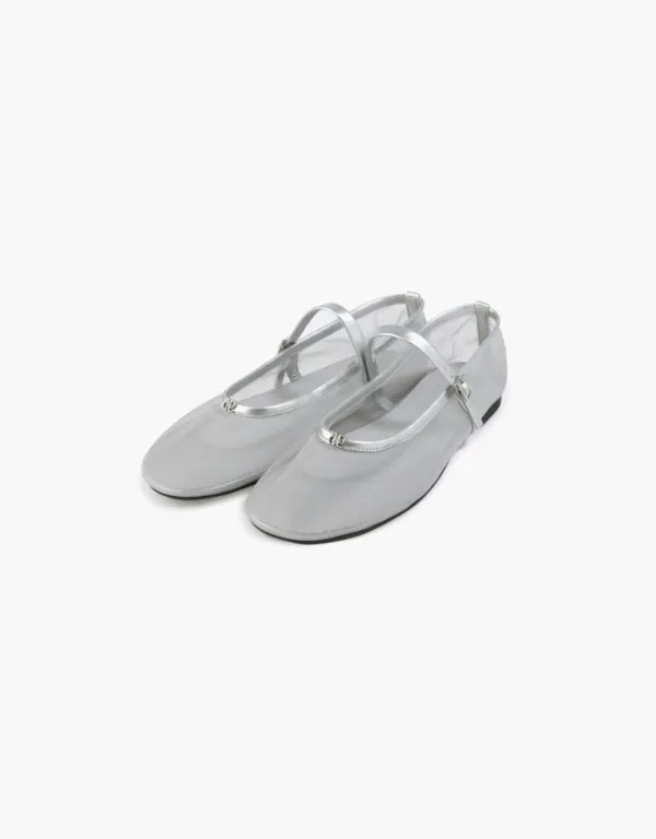 organza maryjane shoes - silver
