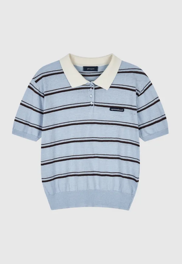 [4차 리오더] summer stripe knit blue