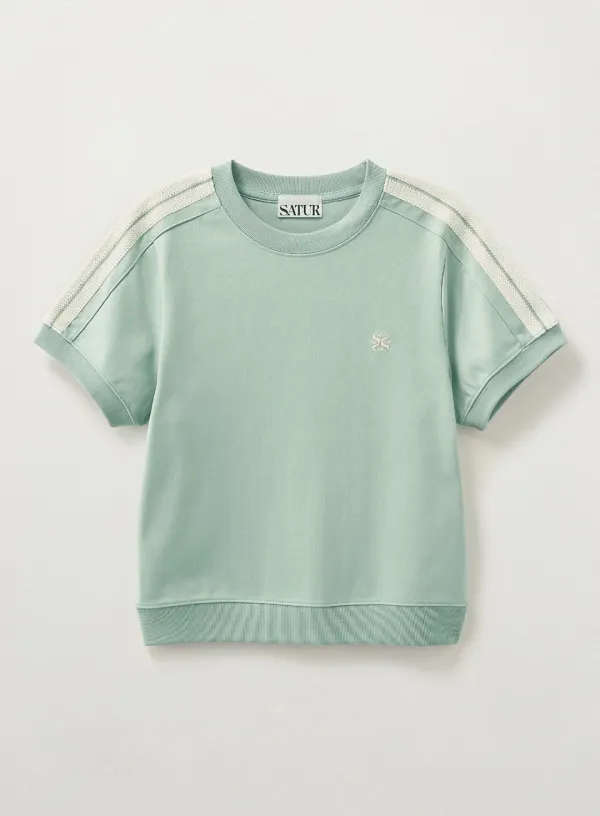 (W) Lawton Crop Half Sweatshirt - Khaki