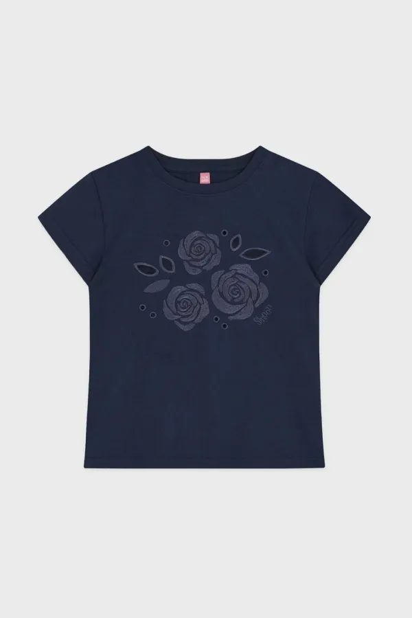 Rose Punching T-Shirt (Navy)